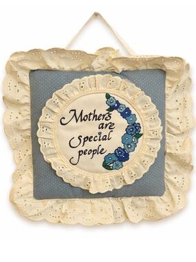 Vintage handmade Fabric Wall Hanging.